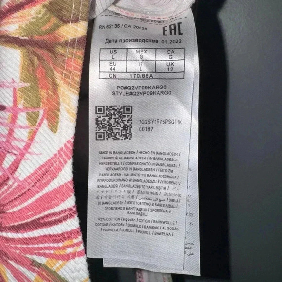 EUC Guess Floral Tropical Stretch Bodysuit One Piece Size Large - Picture 4 of 7